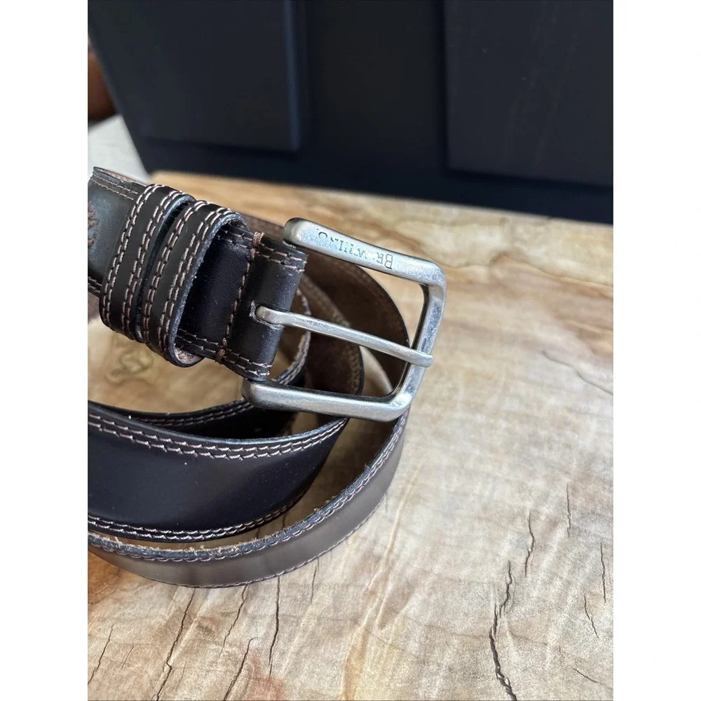 Browning Mens Leather Belt‎ Size 40 Logo NICE Condition!